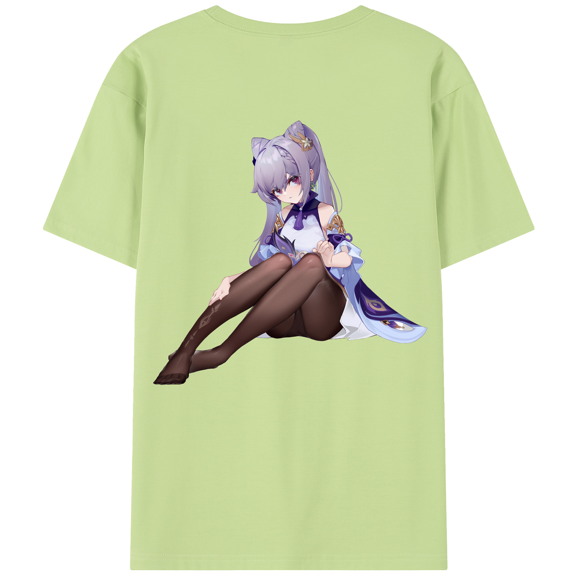 げんし神 刻晴 こくせい genshin Kokusei 綿100％半袖Tシャツ（背面プリント）